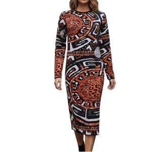 # A199  N by Nancy  Modern Elegance  Fall/Winter Chic  Bodycon Dress NWT  L
